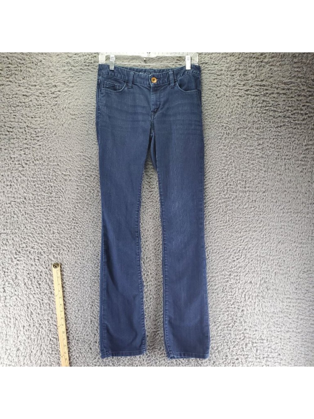 Banana Republic Jeans Womens Size 26 Blue Skinny Straight Stretch Mid-Rise Denim